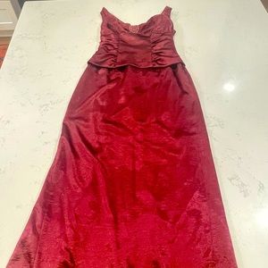 Burgundy formal dress size 8.